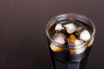 Glasses of cola drink