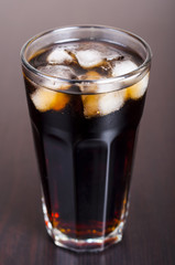 Glasses of cola drink