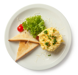 omelette with cheese.