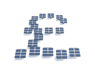 Solar panels in the shape of a pound sign