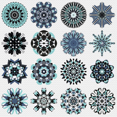 mandala symbol vector illustration collection