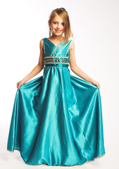 Fototapeta premium girl in blue dress