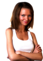 Fototapeta premium Portrait of attractive beautiful young woman