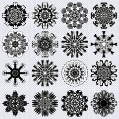 Obraz premium tribal mandala collection of monochrome symbol