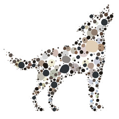 A unique and creative illustration of a wolf