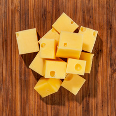 Cheese isolated and served