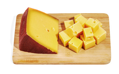 Cheese isolated and served