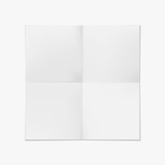 Folded realistic blank Paper Sheet