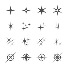sparkles icon set 6, vector eps10