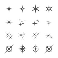 sparkles icon set 6, vector eps10