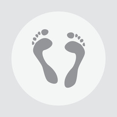 Obraz premium Footprint icon. Footprint vector illustration. Footprint illustration. Footprint isolated background. Next icon legs.
