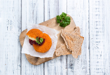 Portion of fried Camembert