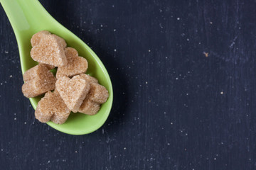 brown shaped sugar