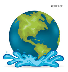 Earth. Vector illustration.