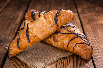 Fresh made Chocolate Croissants