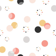 Circle pattern. Modern stylish texture. Repeating dot, round abstract background for wall paper. Flat minimalistic design.