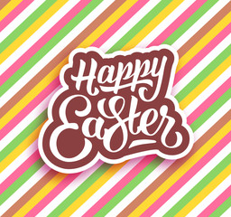 Happy Easter greeting card with hand lettering