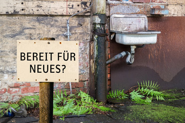 Bereit für Neues? Altes Emaille Waschbecken