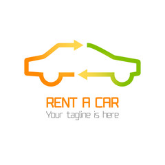 Vector template of car rental company logo, rent-a-car. Automotive logovector template design