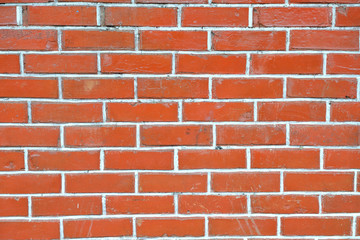 Background of red brick wall. Texture