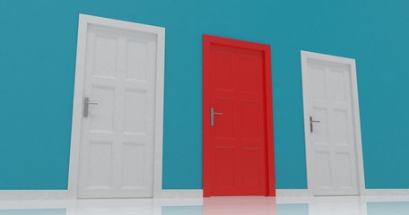 3d door render vote concept
