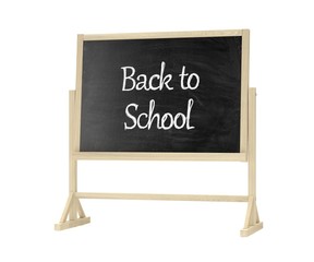 Back to School concept. Blackboard, chalkboard isolated on white