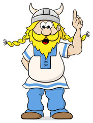 Wikinger mit erhobenem Zeigefinger