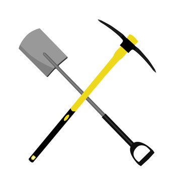 Pickaxe and shovel