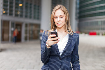 Woman using a cell phone