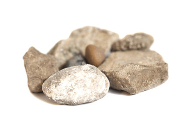 Fototapeta na wymiar Granite stones isolated on white background