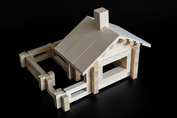 Toy wooden house
