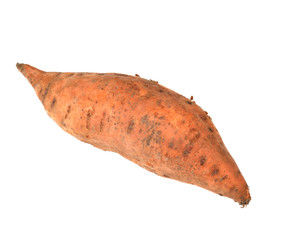 Sweet potato isolated on white background