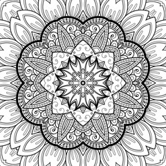 Vector Seamless Abstract Black and White Tribal Pattern
