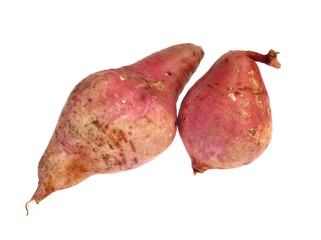 Sweet potato isolated on white background
