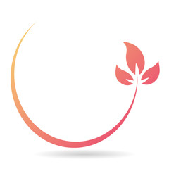 Fototapeta na wymiar florales Icon in tropischen Farben - Logo 