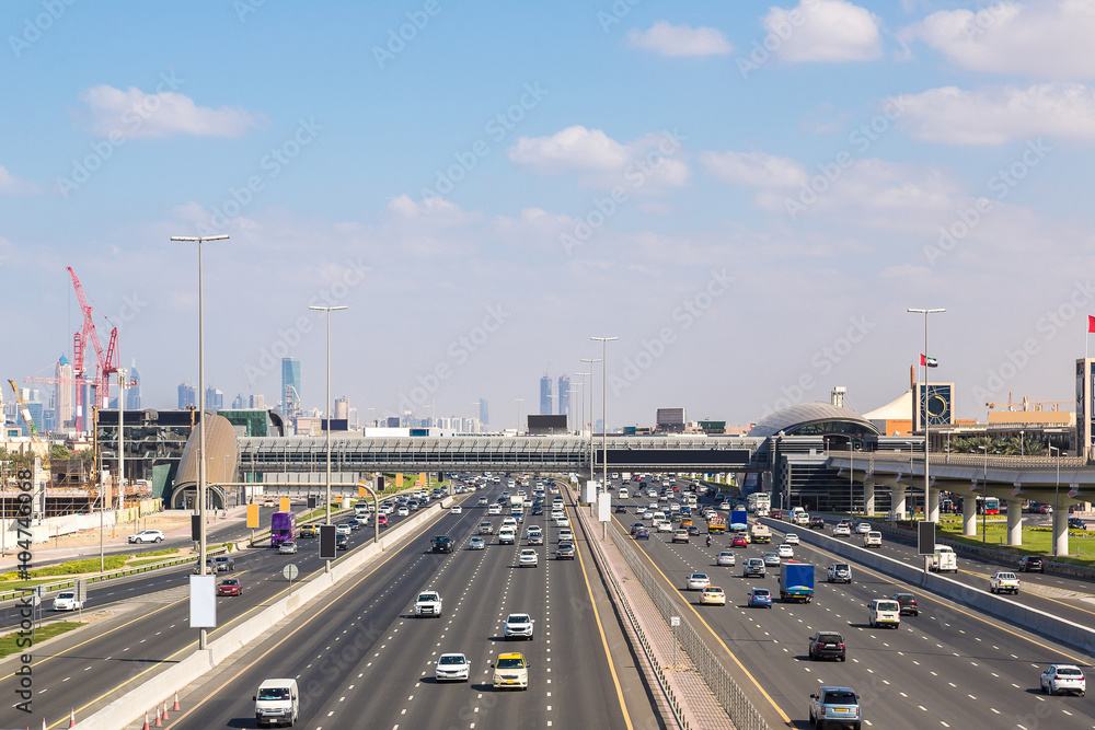 Canvas Prints modern highway in dubai