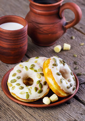 donuts with chocolate