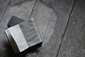 Old worn bible from the 18th century