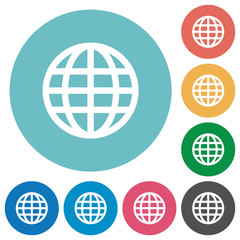 Flat globe icons