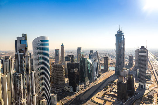 Aerial view of Dubai