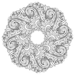 Vector Monochrome Floral Background