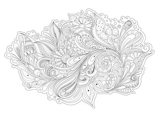 Vector Monochrome Floral Background