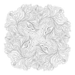 Vector Monochrome Floral Background