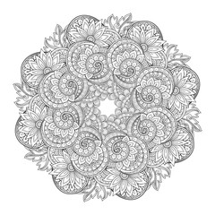Vector Monochrome Floral Background