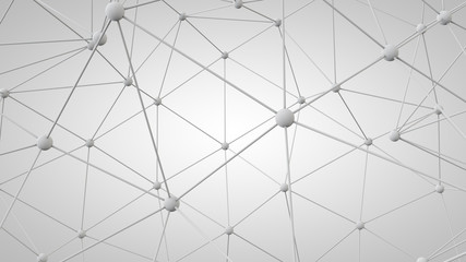 Network shape. Abstract 3D render