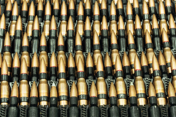 ammo to machine guns as background