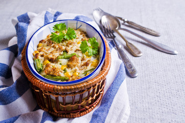 Casserole with rice
