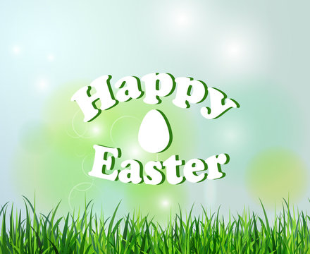 Nature background with grass for easter