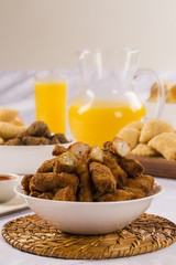 Brazilian snack. Chicken skewer