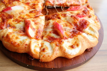 Pizza seafood and cheese